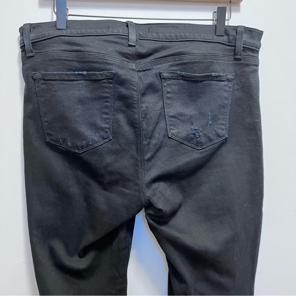 J Brand Black Distressed Skinny Jeans  Raw Hem Size 31 - Picture 9 of 15